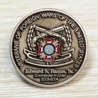 [608] US Military VFW Challenge Coin Edward S. Banas Sr. 03-04 ...