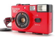  MINT Konica EFJ Auto Date Red 35mm Point  Shoot Film Camera From JAPAN