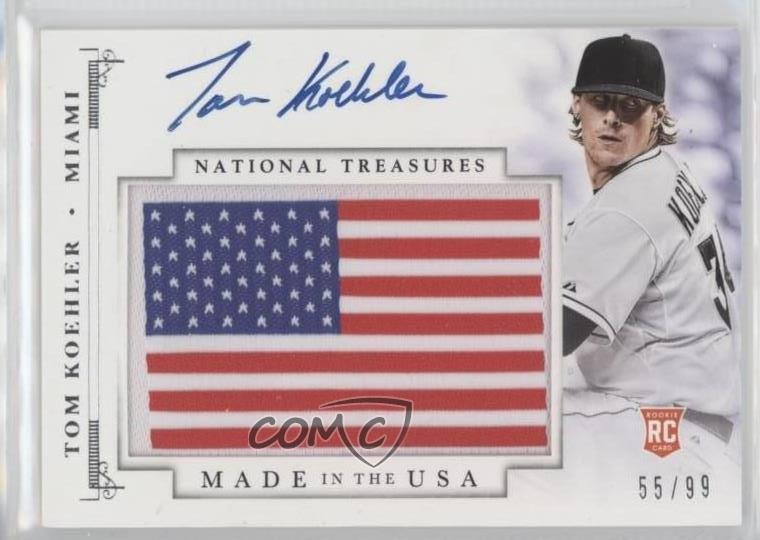 2014 Panini National Treasures Made in … 55/99 Tom Koehler #57 Auto 13gh
