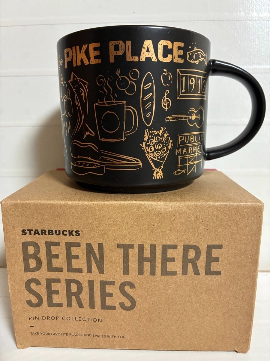 Starbucks coffee Cup Mug PIKE PLACE MARKET Been There Black Gold