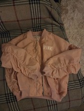 PINK Womens Pink Bomber Jacket Full Zip Logo ...