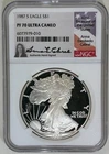 1987-S American Silver Eagle  NGC PF70 UCAM  RARE ANNA ESCOBEDO CABRAL SIGNED