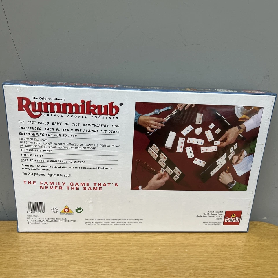 Vintage Goliath Rummikub Board Game The Original Classic Game 1995 New & Sealed - Image 2 of 4