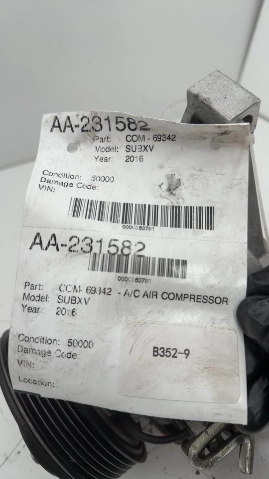 14 15 16 17 SUBARU XV CROSSTREK A/c Air Compressor Subaru - Image 4 of 4