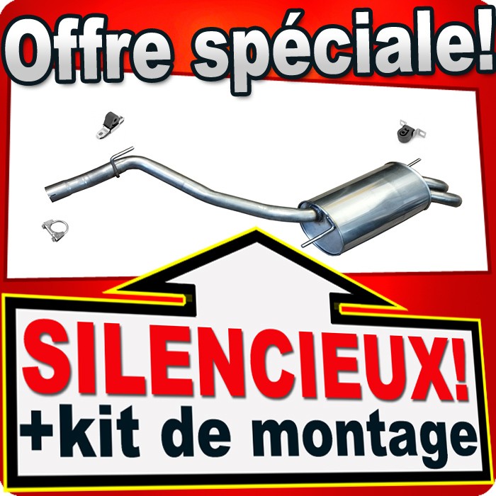Silencieux arriere en acier inoxydable pour VW T4 2.5 TDI 1996-2003