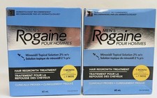 2X Rogaine Men's 2 Minoxidil Solution Hair Loss Regrowth 60ml EXP 2026/08