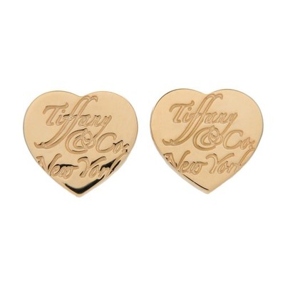 Tiffany & Co Noten Herz Ohrringe K18 750YG Gelbgold echt gebraucht kostenloser Versand