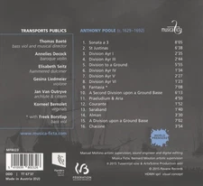 ANTHONY POOLE: SONATA, DIVISIONS & DANCES NEW CD