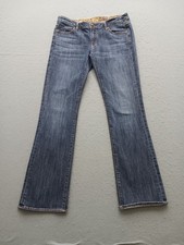 R&M Richards Women's Jeans Size 31 Blue Cotton Blend Bootcut Mid Rise Button