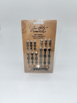 Tim Holtz Idea-ology Game Spinners Antique Nickel Brass & Copper - 12 pieces New