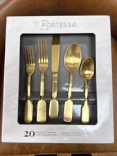 Fortessa Ashton 18/10 Stainless Steel 20 Piece Flatware Set