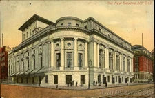 New York,NY Street View of the Theatre Antique Original Vintage Postcard