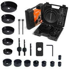 Hole Saw Set, 23Pcs Hole Saw Kit with 3/4" to 6" (19Mm-152Mm) Saw Blades, Mandre