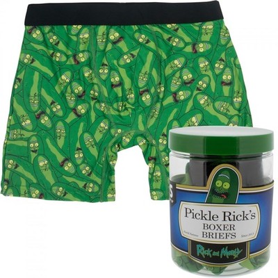 COCO BRANDS Rick and Morty Pickle Collage Men's Boxer X-Large, Green 