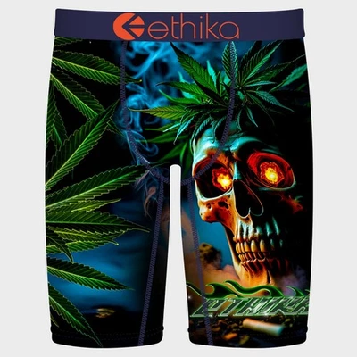 Ethika Boxers Slips Homme Staple Fit Motif Champignons Bleu - SMOKING KILLA - Photo 1/4