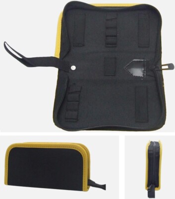 Wasserdichter Werkzeughalter Koffer gelb schwarz robust Nylon klein 21x10,5x6cm