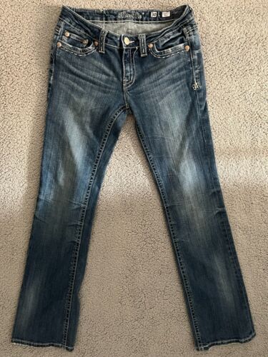 Miss Me Jeans Womens 30 Blue JP4896EC Bootcut Low Rise Stretch Medium Wash Denim - Afbeelding 1 van 19