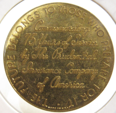 1950 Prudential Insurance Company 75th Anniversary Token | eBay