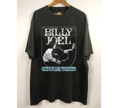 Billy Joel Piano Man Live in Concert Music Tour Unisex Full Size S-5XL Shirt