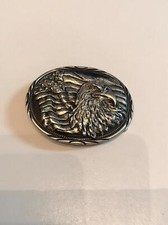 Vintage SSI American Eagle  Flag Pewter belt buckle - Patriotic