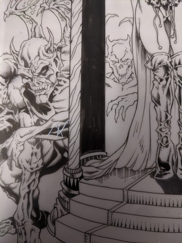 Avatar Comic Book Art Faust Interior Page The Bride Tim Vigil Artwork Art - Picture 2 of 3