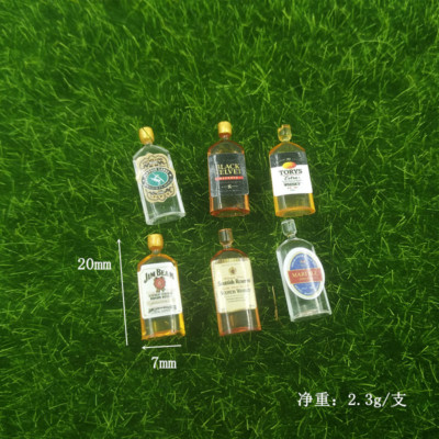 6-teiliges Miniatur-Wein- & Whisky-Flaschen Set Im Maßstab 1:12 – Für Puppenhäuser, Dioramen & Miniatur-Bars