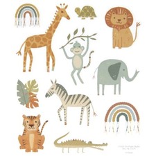 2 Sheets Safari Jungle Animals Stickers Planner Party Supply DIY Crafts