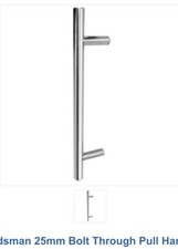Guardsman Large Door Pull Handle Stainless Steel T Bar 1000 X 25mm- VAT Receipt
