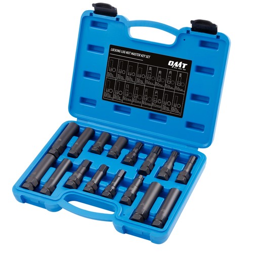 16pc Locking Lug Nut Master Key Set CrMo SAE and Metric Wheel Lock Removal Kit - Picture 10 of 10