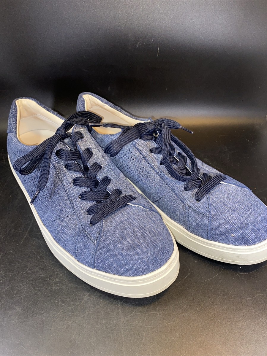 MENS HOGAN SNEAKERS SHOES LACE UP NAVY BLUE And White SIZE