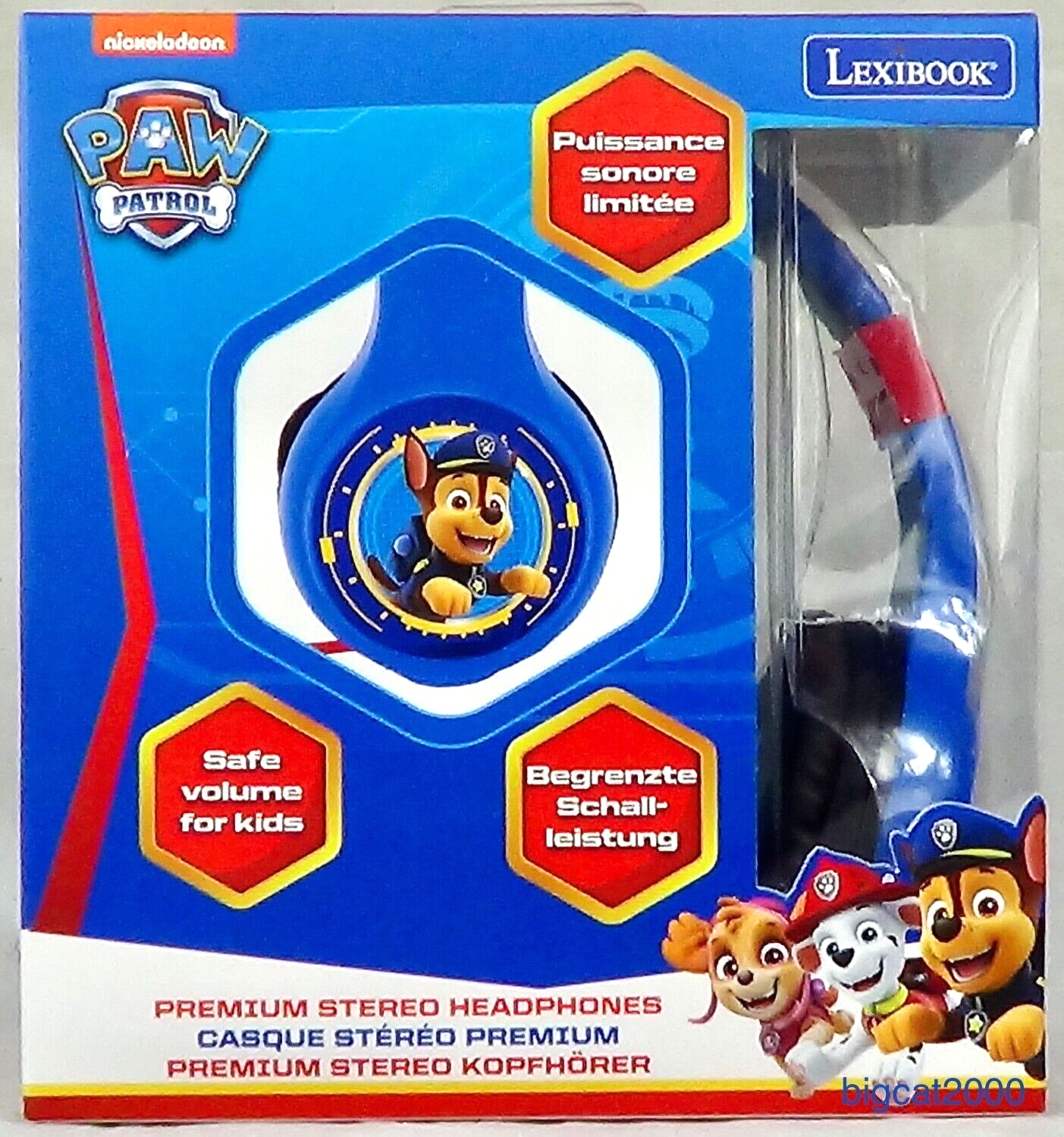 Lexibook Paw Patrol Premium Stereo Headphones Wired Foldable Adjustable On Ear