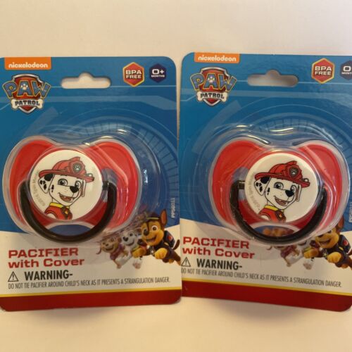 Paw Patrol Marshall Pacifier with Cover BPA Free Set of Two New - Picture 1 of 4