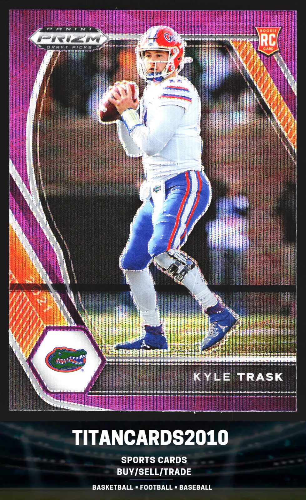 Kyle Trask Florida Gators 2021 Panini Prizm Draft Picks Purple Wave Prizm
