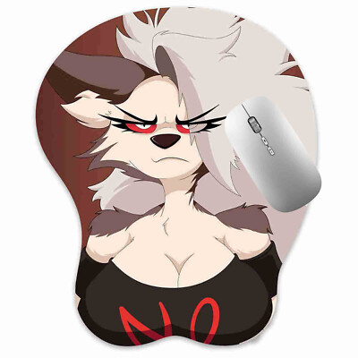 3D Mousepad Oppai Mouse pad with Wrist Rest Pain Relief Anime Manga pad LOONA