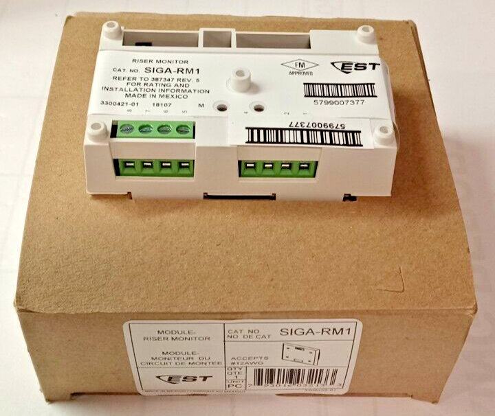 NEW EDWARDS EST SIGARM1 FIRE ALARM RISER MONITOR MODULE 387347