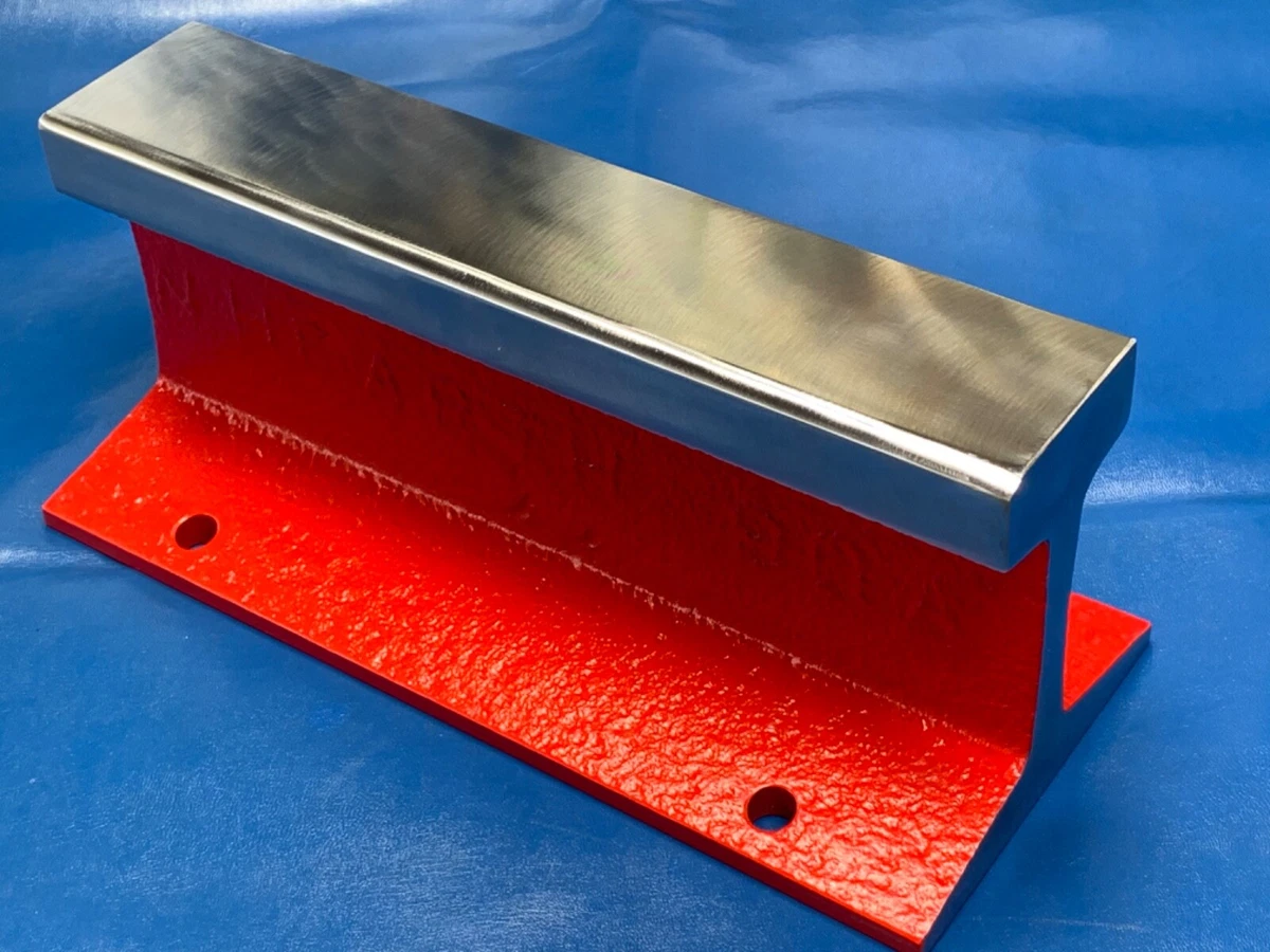 12 Long 26 Lbs. 8 Oz. Flat Top Train Track Rail Hardened Steel