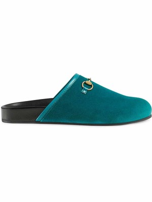 gucci flat river velvet mule