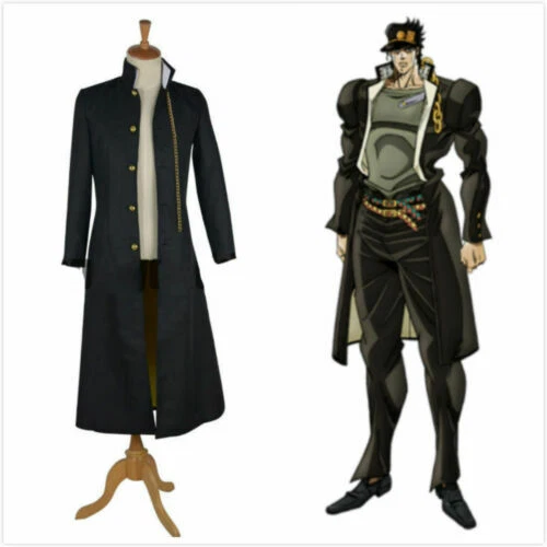 JoJo's Bizarre Adventure Jotaro Kujo Jacket Trench Coat Cosplay Costume |  eBay