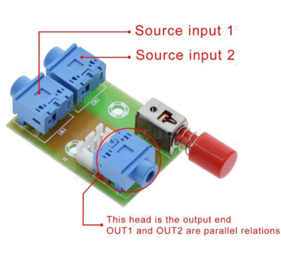 3.5mm 2In1 Audio Out Switch Switching Board Audio Socket Signal Switching Module