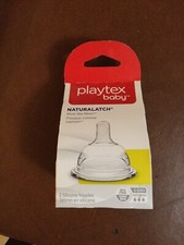 Playtex Naturalatch 2 Silicone Nipples NEW in Pack 3-6M Fast Flow Most Like Mom