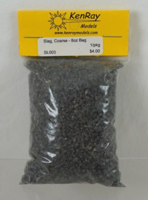 NOS KenRay Models 8 OZ BAG - COURSE SLAG Train Layout Accessory - SL003