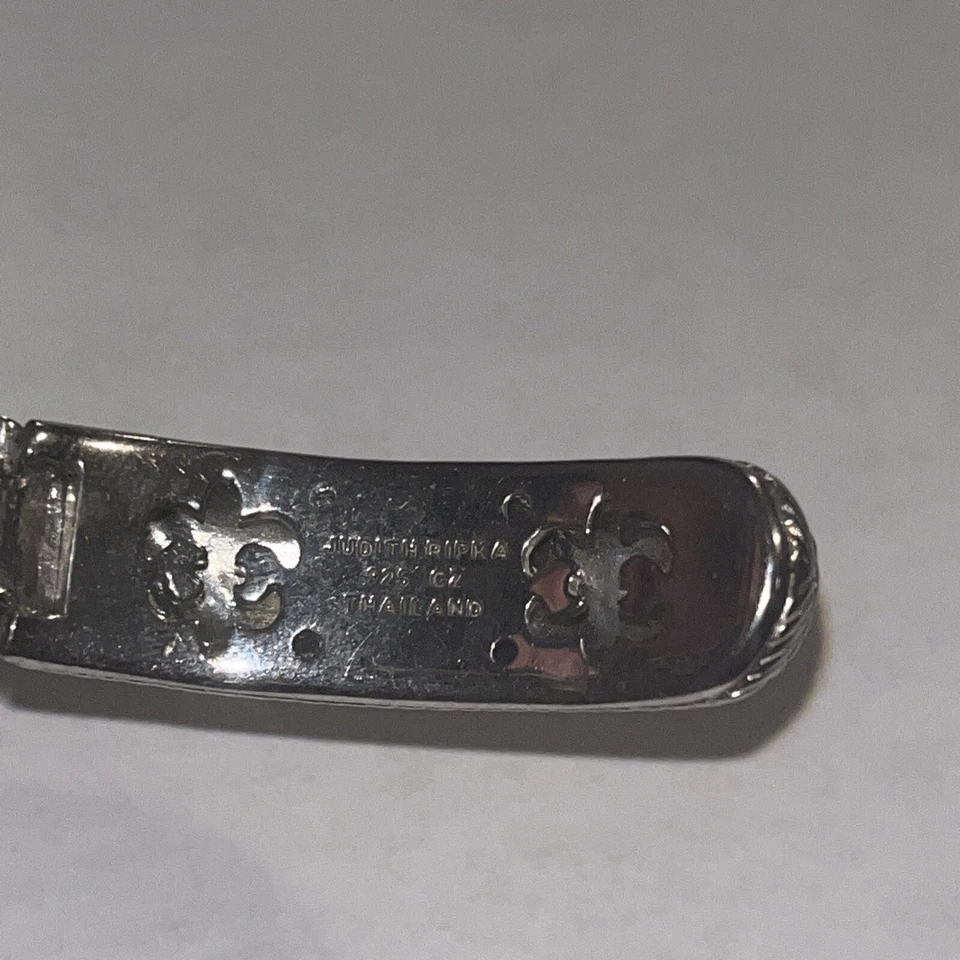 BRAZALETE CON BISAGRAS JUDITH RIPKA PLATA ESTERLINA PIEDRAS PRECIOSAS DIAMONIQUE #2 Foto 2 de 3