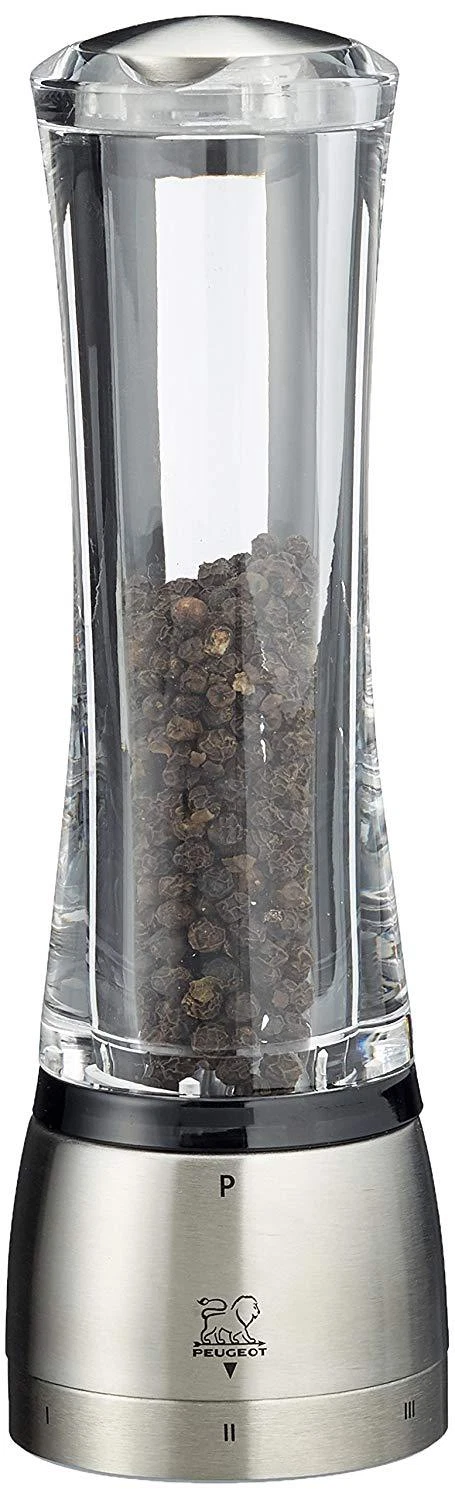 Peugeot 25441 Daman U'Select Shaftless 8.25 Inch Pepper Mill, Stainless Steel