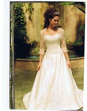 Glamor and heart, size 6 strapless beaded bodice Wedding Dress in Ivory 