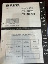 Manual de servicio de reparación AIWA NSX-270 CX-N270 CX-N2700 DE EE. UU. **ORIGINAL**