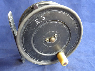 SELTENE VINTAGE UM 1917 WINTERHARTE 4 1/2'' EINZIGARTIGE LACHS FLIEGENROLLE