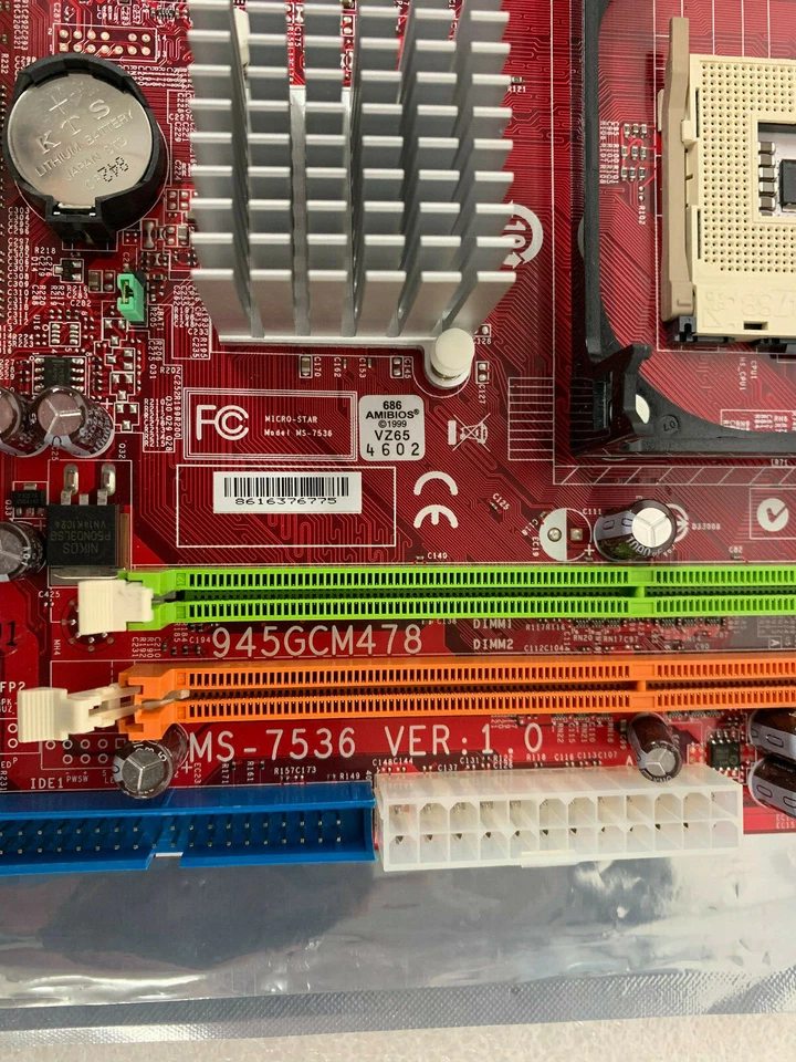 MSI 945GCM478-L MS-7536 ver. 1.Socket 478 Intel 945GC DDR2 667 mATX Motherboard  - Image 3 of 4