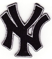 New York Yankees Black NY Letters 1 7/8