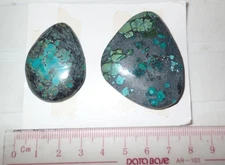Turquoise Stone Flat Free Form Cabochon 137.5 Carat 2 pieces 27.5 gram