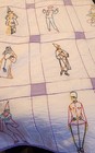 Vintage 1950 Handmade Embroidered Bedspread 84" X 70" People Of The World — photo 8